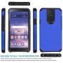 CasemartUSA Phone Case for [LG Journey LTE (L322DL)], [DuoTEK Series][Blue] Shockproof Defender Impact Resistant Cover for LG Journey LTE (Tracfone, Simple Mobile, Straight Talk, Total Wireless)