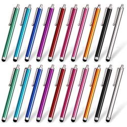 homEdge Stylus Pen Set of 20 Pack, Universal Capacitive Touch Screen Stylus Compatible with iPad, iPhone, Samsung, Kindle Touch, Compatible with All Device with Capacitive Touch Screen – 10 Color