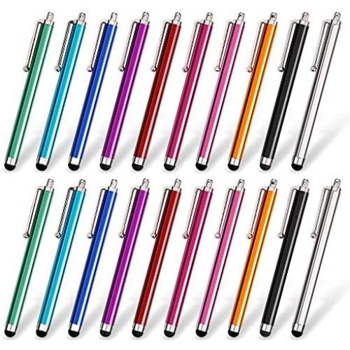 homEdge Stylus Pen Set of 20 Pack, Universal Capacitive Touch Screen Stylus Compatible with iPad, iPhone, Samsung, Kindle Touch, Compatible with All Device with Capacitive Touch Screen – 10 Color