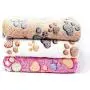 Pet Soft Dog Blanket Medium - Puppy Blankets for Medium Doggy Cats Towel Washable Cute Pattern (M, paw-3 Pieces)