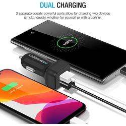 Maxboost Car Charger with SmartUSB Port 4.8A/24W [Black] Charger Adapter for for iPhone 11 Pro Max/XS Max/XR/XS/X/8/7/Plus,Galaxy S20 Ultra/S10/S10+/S10e/Note,LG,iPad Pro/Air 2/Mini,Huawei, Moto,Pixel