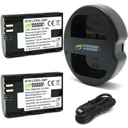 Wasabi Power LP-E6, LP-E6N Battery (2-Pack) and Dual Charger for Canon EOS 5D Mark II/III/IV, EOS 5DS, 5DS R, EOS 6D, 6D Mark II, EOS 7D, 7D Mark II, EOS 60D, 60Da, 70D, 80D, EOS R, EOS R5, XC10, XC15