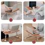 Laptop Table for Bed, TaoTronics Foldable Lap Desks, Bed Desk Height Adjustable, Portable Bed Tray Table for Couch and Sofa, Laptop Stand for Lap and Writing - Brown