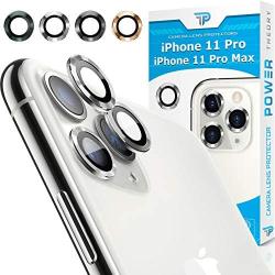 Power Theory iPhone 11 Pro & iPhone 11 Pro Max Camera Lens Protector - Easy Installation [Premium Tempered Glass] [Silver]