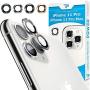 Power Theory iPhone 11 Pro & iPhone 11 Pro Max Camera Lens Protector - Easy Installation [Premium Tempered Glass] [Silver]