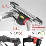 Universal Bike Phone Mount (Upgraded Compatibility with Face ID and Large Smartphones) Bicycle Stem Handlebar Cell Phone Holder for iPhone 11 Pro Max XS XR 8 7 6 Plus, Bike Tie Pro 2 Series (Black)
