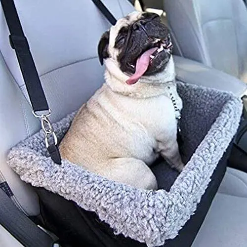 Devoted Doggy Deluxe Dog Booster Car Seat - Premium Quality Metal Frame Construction - Clip-on Safety Leash - Zipper Storage Pocket - Perfect for Small and Medium Pets Up to 15 Lbs Devoted Doggy Deluxe Dog Booster Car Seat - Premium Quality Metal Frame Construction - Clip-on Safety Leash - Zipper Storage Pocket - Perfect for Small and Medium Pets Up to 15 Lbs