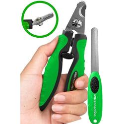 k9konnection Dog Nail Clippers - with Quick Sensor & Bonus File - Professional Trimmers for Large, Small & Medium Breed Dogs - Safety Guard to Avoid Over Cutting Nails - Angled Sharp Blades