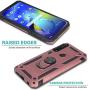CasemartUSA Phone Case for [Motorola Moto G Power (XT2041)], [Ring Series][Rose Gold] Full Rotating Metal Ring Cover with Kickstand (Tracfone, Straight Talk, Simple Mobile, Consumer Cellular)