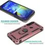 CasemartUSA Phone Case for [Motorola Moto G Power (XT2041)], [Ring Series][Rose Gold] Full Rotating Metal Ring Cover with Kickstand (Tracfone, Straight Talk, Simple Mobile, Consumer Cellular)