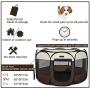 Hepeeng Portable Foldable Pet Playpen and Carrying Case Collapsible Travel Bowl Indoor/Outdoor Use with Water Resistant and Removable Shade Cover for Dog/Cat/Rabbit Suitable for Pets Under 26lb