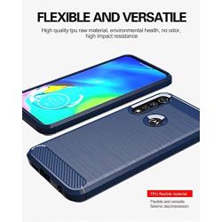 Moto G Power case,Motorola G Power case,with HD Screen Protector,MAIKEZI Soft TPU Slim Fashion Non-Slip Protective Phone Case Cover for Motorola Moto G Power 2020(Navy Brushed TPU)