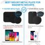 Metal Plate for Phone Magnet, 10 Pack Volport MagicPlate with 3M Adhesive Replacement for Magnetic Phone Car Mount Holder & Cradle & Stand (Vent/CD/Windshield/Dashboard) - Rectangle and Round