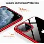 TORRAS Crystal Clear iPhone 11 Pro Case, [Anti-Yellowing] Soft Silicone Shockproof Thin Cover Slim Gel Phone Cases for iPhone 11 Pro 5.8 inch, Red