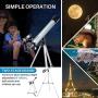 Telescope for Adults & Kids Monocular Refractor Telescope for Astronomy Beginners Professional 600mm50mm with Tripod & Smartphone Adapter