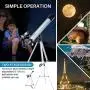Telescope for Adults & Kids Monocular Refractor Telescope for Astronomy Beginners Professional 600mm50mm with Tripod & Smartphone Adapter