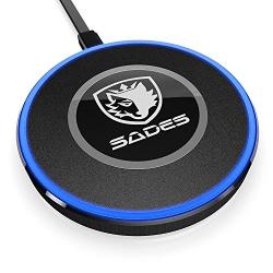 SADES Q20 Wireless Charger，Charging Pad for iPhone X / 8/8 Plus/Galaxy S8 / S8 Plus/Note 8 and All Support for wireless charging mobile phone