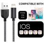 iPhone Charger, KRISLOG MFi Certified Lightning Cable 5 Pack High Speed Transfer Cords USB Fast Charging&Syncing Cable Compatible iPhone 11 Pro Xs MAX XR 8 8 Plus 7 7 Plus 6s 6s Plus(3ft×2 6ft×2 10ft)