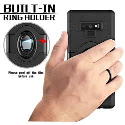Samsung Galaxy Note 9 Case - eSamcore Ring Holder Kickstand Cases + Dashboard Magnetic Phone Car Mount [Black]