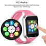 Padgene Bluetooth Smartwatch,Touchscreen Wrist Smart Phone Watch Sports Fitness Tracker with SIM SD Card Slot Camera Pedometer Compatible with iPhone iOS Android for Kids Men Women (Pink)