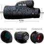 SMIZZE HD Monocular Telescope 12x50 High Definition BAK-4 FMC Glass Lens Waterproof Fogproof Shockproof One Hand Focus Durable Compact Starscope Bird-Watching Hunting Concerts Travel Wildlife Hiking