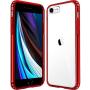 Mkeke Compatible with iPhone SE 2020 Case, iPhone 8 Case, iPhone 7 Case Clear Cases for iPhone SE 2nd Generation, iPhone 8 and iPhone 7-Red