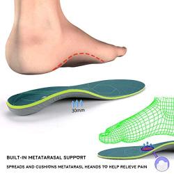 Plantar Fasciitis Arch Support Orthopedic Insoles Relieve Flat Feet Heel Pain Shock Absorption Comfortable Insoles (Men (13-13 1/2) | Women (15-15 1/2) -310MM-12.2", green01)