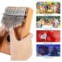 WoneNice 17 key kalimba Thumb Piano, Mbira Solid Mahogany Finger Piano, Gift for Kids Adult Beginners