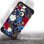 Hocase iPhone 8 Plus Case, iPhone 7 Plus Case, Heavy Duty Shockproof Protection Hard Plastic+Silicone Rubber Hybrid Protective Case for iPhone 7 Plus/iPhone 8 Plus - Creative Flowers