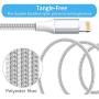 iPhone Charger, MFi Certified Lightning Cable (3ft+6ft) Nylon Braided Cord with 2 Port USB Plug Wall Charger Adapter Fast Charging Block Compatible Phone SE 2020 12 11 Pro Max XS XR 10 8 7 6s 6 iPad