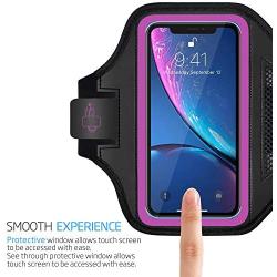 LOVPHONE iPhone 11 Pro Max/iPhone 11 Pro/iPhone 11/iPhone Xs Max/iPhone XR Armband, Water Resistant Sport Running Cell Phone Case with Key Holder and Card Slot for Walking,Hiking,Biking (Rose)