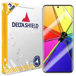 DeltaShield Screen Protector for Samsung Galaxy S20 Plus (S20+ 6.7 inch)(3-Pack)(Case Friendly Version) BodyArmor Anti-Bubble Military-Grade Clear TPU Film