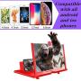 3D Screen Magnifier 12-inch HD Mobile Smartphone Video Magnifier Support X / 8/8 Plus / 7/7 Plus / 6 / 6s / 6 Plus / 6s Plus and All Other Smartphones