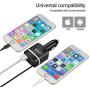 SDBAUX Car Charge, with 2.8 ft Retractable Cable Compatible/Replacement for iPhone Xs Max XR X 8 7 6 Plus 5S, 2 USB Ports for Samsung Galaxy LG Google Pixel Nexus and More