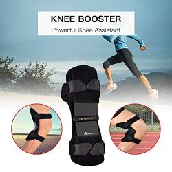 Knee Braces Joint Support, Stabilizer Pads with 4 Powerful Springs for Men/Women, 2020 Upgraded Power Knee Protection Booster, Running, Hiking, Arthritis, Meniscus Tear, Sports