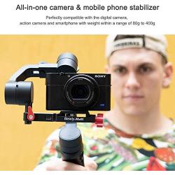 Hohem iSteady Multi Gimbal for Gopro Hero 7/6/5 iPhone/Smartphone Sony DSC Digital Camera,600° Pan Rotation 80-400g Payload,with Tripod,Carry Bag and Extension Rod