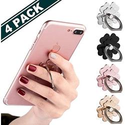 Phone Ring Stand [4 Pack] - JCHIEN Universal Phone Finger Ring Grip Stand Holder Compatible with iPhone Xs Max XR X 8 7 6 6s Plus, Samsung Galaxy S9 S8 Plus S7 S6 & Other Smartphones