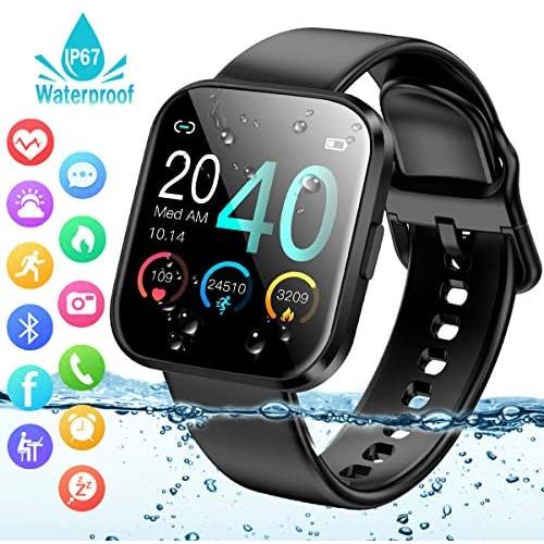 Smart Watch,Fitness Watch Activity Tracker with Heart Rate Blood Pressure Monitor IP67 Waterproof Bluetooth Smartwatch Touch Screen Sports Tracker Watch for Android iOS Phones Men Women Kids
