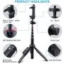 Selfie Stick Tripod Bluetooth, LATZZ 40 Inch Extendable Phone Tripod Monopod with Wireless Remote Shutter and Tripod Stand Compatible iPhone 11 Pro/Xs MAX/XR/X/8/8P/7/7P/Galaxy Note 8/S10/S9+/S9, More Selfie Stick Tripod Bluetooth, LATZZ 40 Inch Extendable Phone Tripod Monopod with Wireless Remote Shutter and Tripod Stand Compatible iPhone 11 Pro/Xs MAX/XR/X/8/8P/7/7P/Galaxy Note 8/S10/S9+/S9, More