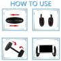 Mobile Game Controller, Game Pad Sensitive Shoot and Aim Keys Joysticks Game Controller for PUBG/Fortnite/Knives Out/Rules of Survival Gaming Triggers for iOS and Android (Black)