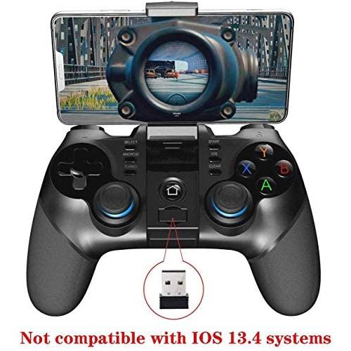 Wireless BT4.0+2.4G Wireless Mobile Gamepad Controller Joystick Compatible iOS/Android Mobile Phone/Tablet/PC(Android 6.0or ios11.0 or Above)