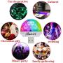 USB Mini Voice-Activated Magic Ball Light, Disco Ball Light, Mini Portable Strobe Light, LED Car USB Atmosphere Light, Suitable for Christmas/Halloween/Home Interior Decoration, Etc. White(2 pcs)