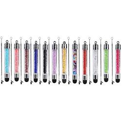 XRONG 12 Pack Colors Crystal Capacitive Mini Stylus Universal Touch Screen Pen for iPhone 5s 6s, Samsung Galaxy s5 s4 s3, Android, Smartphones, iPad, S10,S10+,S10e,S9,S9P,Note9,XR,XS MAX (12PACK)