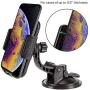 BESTRIX Phone Car Holder for Dash & Windshield | Car Phone Holder Mount for Dashboard Compatible with iPhone 11Pro Xr Xs XS MAX X 8 8Plus 7 6Plus Galaxy Note S7 8 9 10 & All Smartphones up to 6.5"