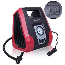 CARTMAN AC/DC Heavy Duty Air Compressor, Air Inflator for Home (110V) and Car (12V)