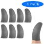 Finger Sleeves for Gaming, [8 Pack] Mobile Game Finger Sleeve Sets Touch Screen Finger Cot Smooth Thin Anti-Sweat Breathable for Mobile Games, Compatible with iPhone/iPad/Android Phone and Tablet