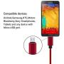 Micro USB Cable 10ft 3Pack by Ailun High Speed 2.0 USB A Male to Micro USB Sync Charging Nylon Braided Cable for Android Phone Charger Cable Tablets Wall and Car Charger Connection Red