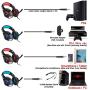 Gaming Headset, GM-1 Bass Enhanced Headphone for Playstation PS4 PSP Xbox One Tablet iOS iPad Smartphone Free Adapter Cable for PC with Mic Noise Cancelling Black Red
