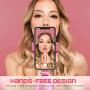 【Upgrade】 Foxnovo Selfie Stick 360°Rotation Auto Face Object Tracking Smart Shooting Camera Phone Mount, Vlog Shooting Smartphone Mount Holder with All iPhone and Android Phone (Pink)