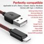 USB C Cable, AWINBOW USB Type C Cable (3/3/6/6/10FT) Durable Fast Charging Cord Nylon Braided Compatible with Galaxy S9 S8 Plus Note 9,Moto Z Z2,LG V30 G5 - Red
